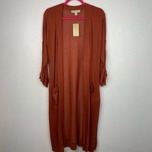 Michael Kors Burnt Umber Cardigan NWT, Size XS